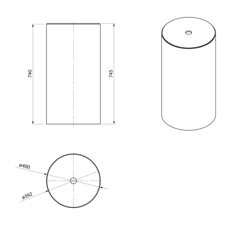 Przejdź do produktu OASIS podstawa pod umywalkę, dyfuzor LED, ø 400x745 mm, dąb Alabama