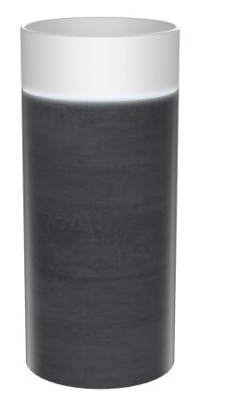 Przejdź do produktu OASIS umywalka ceramiczna wolnostojąca ø 40x89cm, biała/beton infinity