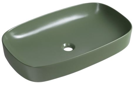Przejdź do produktu MATTEO umywalka ceramiczna nablatowa 65x40cm, zielony mat