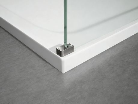 Przejdź do produktu ESCA GUN METAL jednoczęściowa kabina przysznicowa Walk-In, montaż przy ścianie, szkło mat dymione, 1200 mm