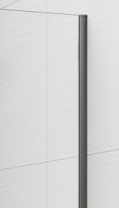 ESCA GUN METAL jednoczęściowa kabina przysznicowa Walk-In, montaż przy ścianie, szkło czyste, 500 mm