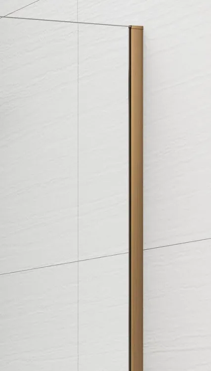 ESCA COPPER MATT jednoczęściowa kabina przysznicowa Walk-In, montaż przy ścianie, szkło czyste, 400 mm