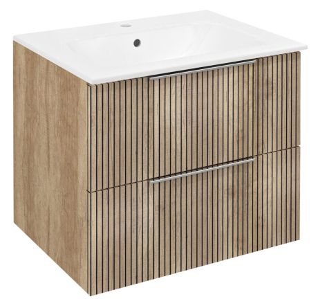 Przejdź do produktu CIRASA STRIP szafka pod umywalkę 59,2x52x46cm, dąb Alabama