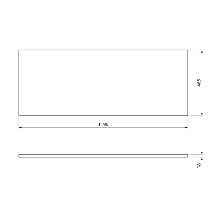 Blat DTDL 119,6x1,8x46,5cm, dąb srebrny