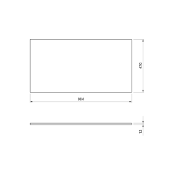 Blat Rockstone 90,4x1,2x47cm, biały mat