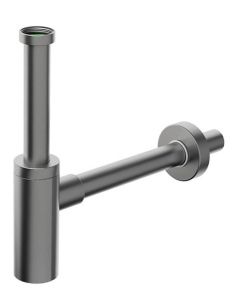 INOXMATER syfon umywalkowy, stal nierdzewna mat/gun metal