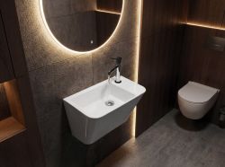 PRIMO umywalka ceramiczna 50x28 cm, biała