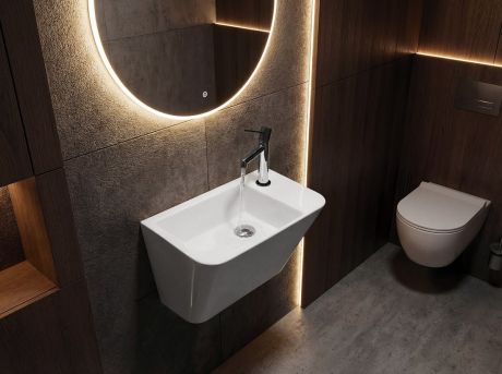 Przejdź do produktu PRIMO umywalka ceramiczna 50x28 cm, biała