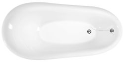 RETRO wolnostojąca wanna 157x76,5x73cm, biała, nogi białe