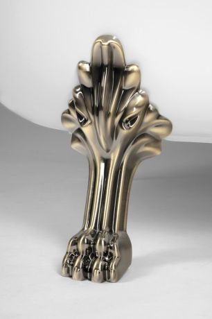 Przejdź do produktu RETRO wolnostojąca wanna 157x76,5x73cm, biała, nogi brąz