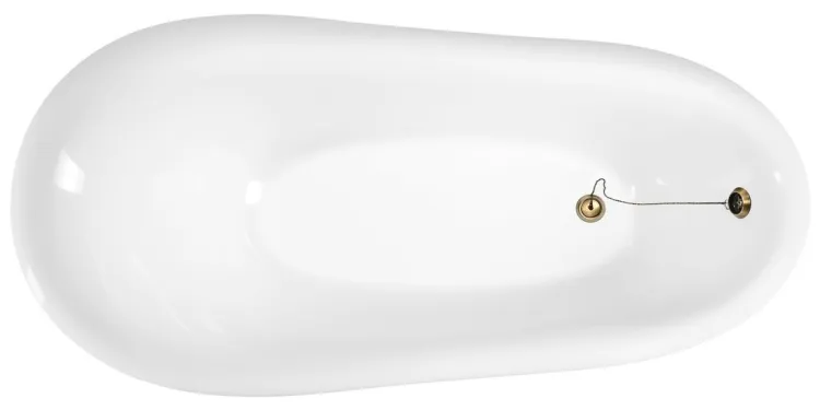 RETRO wolnostojąca wanna 168x76,2x70cm, biała, nogi brąz