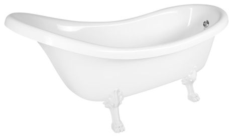 Przejdź do produktu RETRO wolnostojąca wanna 174,5x82x80,5cm, biała, nogi białe