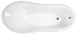RETRO wolnostojąca wanna 174,5x82x80,5cm, biała, nogi chrom