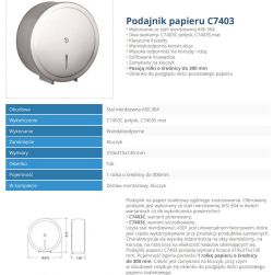 deklaracja właściwości podajnik na papier duży ze stali nierdzewnej okrągła rolka duży zapas 30 cm.JPG