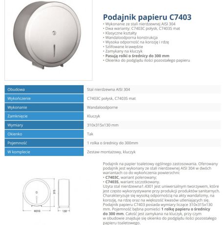 Przejdź do produktu Podajnik na papier Makoinstal B7401