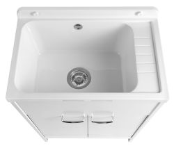 Szafka pod zlew 58,2x78x38,3cm, plastik, biały
