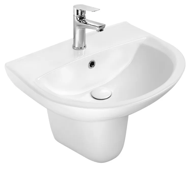 SPIRAL ceramiczna pokrywa syfonu, półkolumna, biały