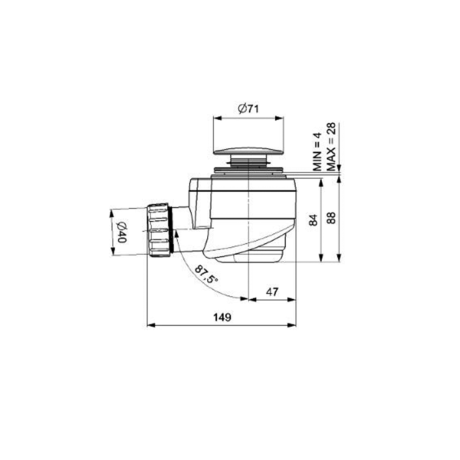 Przejdź do produktu Odpływ wannowy DN40, klik-klak, złoto mat