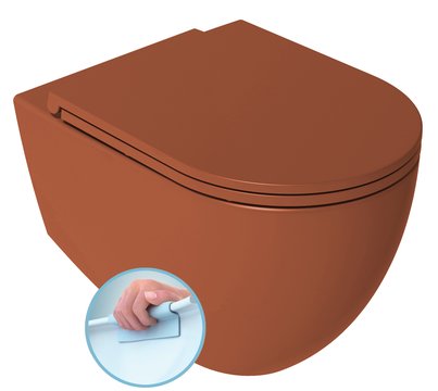 Przejdź do produktu INFINITY miska WC wisząca, Rimless, 36,5x53cm, terracotta