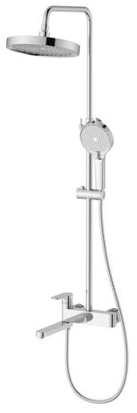 Przejdź do produktu Kolumna prysznicowa z baterią dźwigniową, obrotowym wylewka, chrom