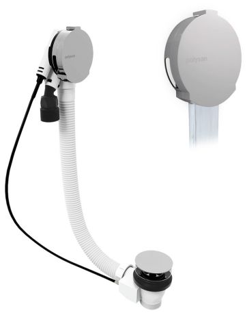 Przejdź do produktu MARBLE zestaw odpływowy z napełnianiem, automatyczny, długość 800mm, chrom