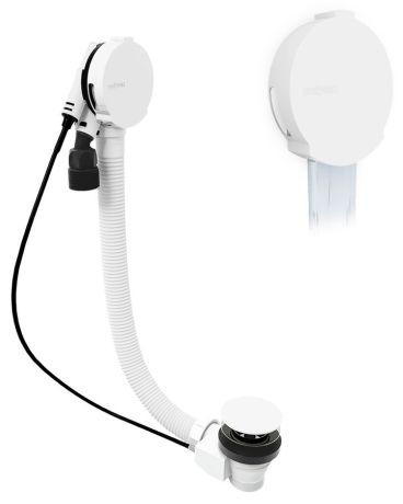 Przejdź do produktu MARBLE zestaw odpływowy z napełnianiem, automatyczny, długość 800mm, biała