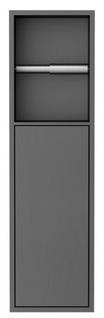 Przejdź do produktu DENBO podtynkowy uchwyt na papier toaletowy, 600x170mm, stal nierdzewna, gun metal