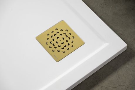 Przejdź do produktu Syfon do brodzików, średnica 90mm, DN40, korek złoto