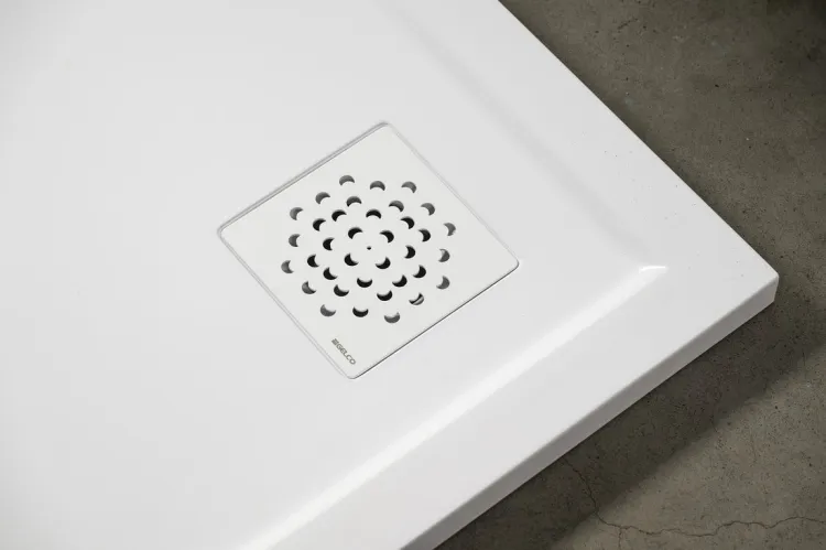 Syfon do brodzików, średnica 90mm, DN40, korek biały