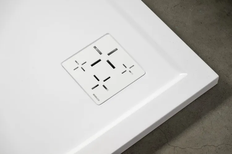 Syfon do brodzików, średnica 90mm, DN40, korek biały