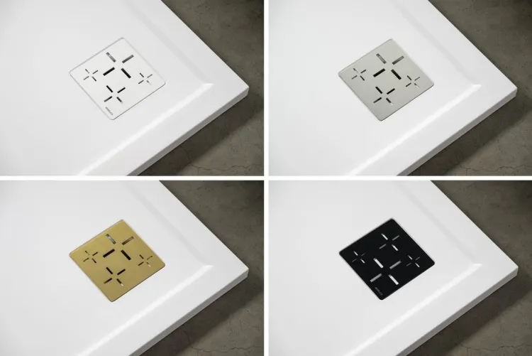 Syfon do brodzików, średnica 90mm, DN40, korek biały