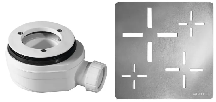 Syfon do brodzików, średnica 90mm, DN40, korek chrom