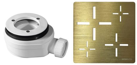 Przejdź do produktu Syfon do brodzików, średnica 90mm, DN40, korek złoto