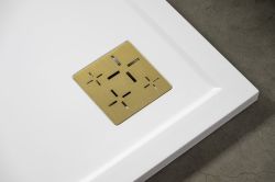 Syfon do brodzików, średnica 90mm, DN40, korek złoto