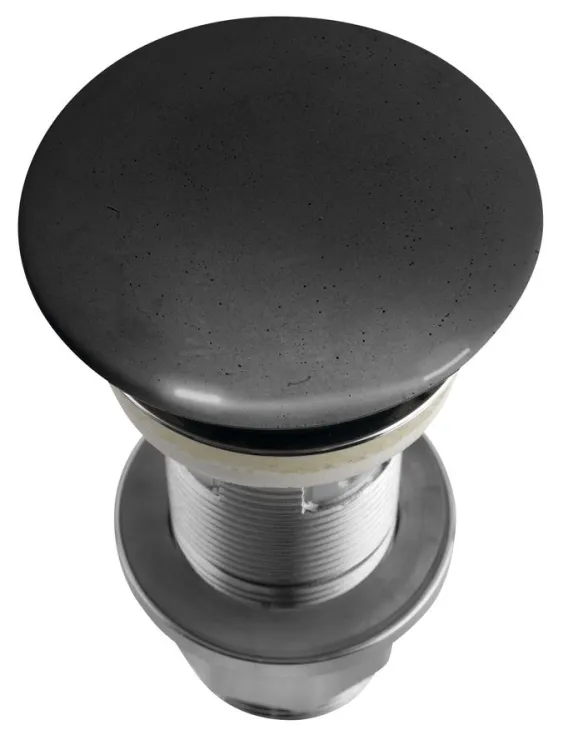 Korek umywalkowy 5/4'', klik-klak, betonowy grzybek, 10-80mm, antracyt półpołysk