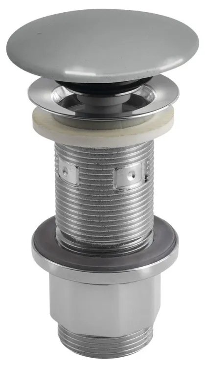 Korek umywalkowy 5/4'', klik-klak, betonowy grzybek, 10-80mm, szary półpołysk