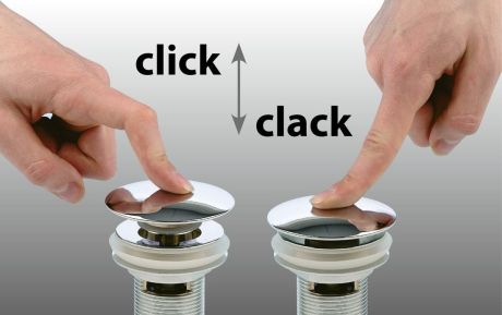 Przejdź do produktu Korek umywalkowy 5/4'', klik-klak, betonowy grzybek, 10-80mm, żółty półpołysk