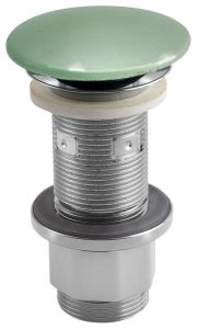 Korek umywalkowy 5/4'', klik-klak, betonowy grzybek, 10-80mm, zielony półpołysk