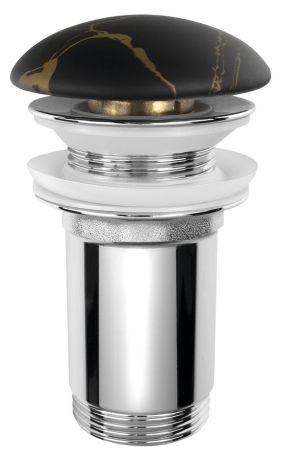 Przejdź do produktu Odpływ umywalkowy 5/4", click-clack, korek ceramiczny, 10-50mm, portoro marmur