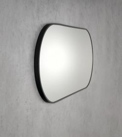 AROWANA lustro owalne w ramie 120x50cm, czarny mat