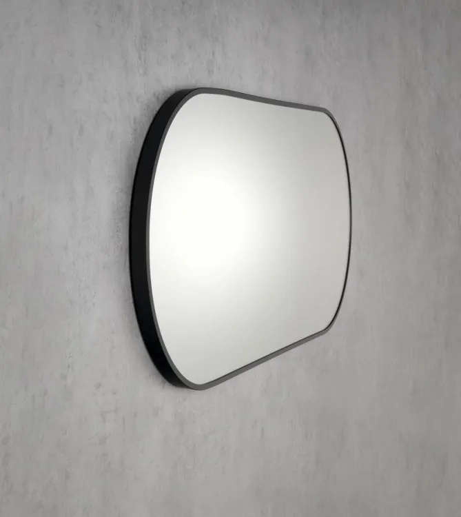 AROWANA lustro owalne w ramie 120x50cm, czarny mat