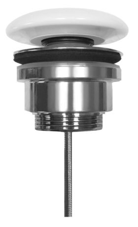 Przejdź do produktu Odplyw umywalkowy, 5/4'', click-clack, korek ceramiczny, 5-65mm, biały