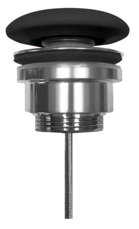 Przejdź do produktu Odplyw umywalkowy, 5/4'', click-clack, korek ceramiczny, 5-65mm, czarny mat