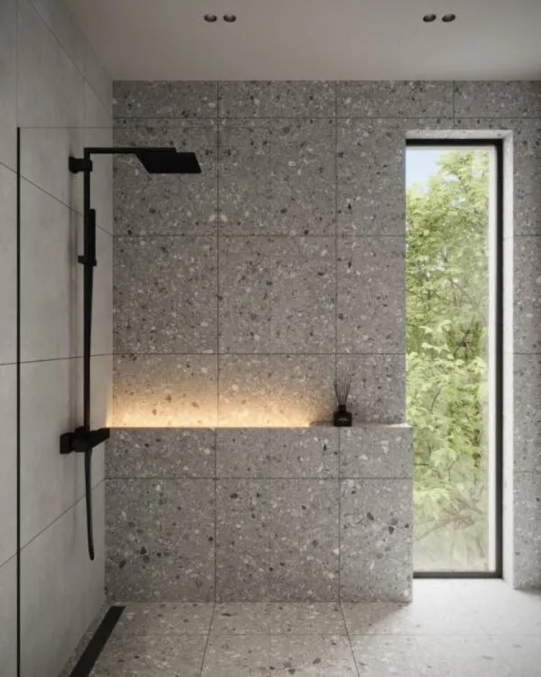 NIX półka wnękowa do prysznica ze stali nierdzewnej, 80 cm