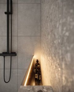 NIX półka wnękowa do prysznica ze stali nierdzewnej, 80 cm