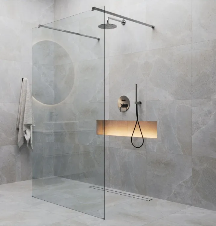 NIX półka wnękowa do prysznica ze stali nierdzewnej, 80 cm