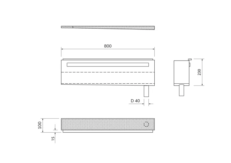 NIX półka wnękowa do prysznica ze stali nierdzewnej, 80 cm