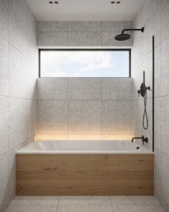 NIX półka wnękowa nad wannę ze stali nierdzewnej, 163 cm