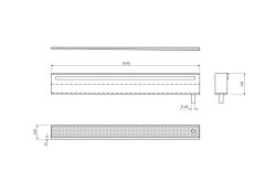 NIX półka wnękowa nad wannę ze stali nierdzewnej, 163 cm