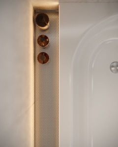 NIX półka wnękowa nad wannę ze stali nierdzewnej, 173 cm